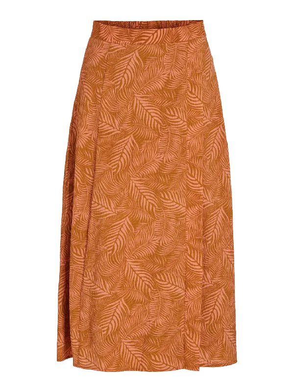 VILIMIA Midi Skirt - Cathay Spice chiffon skirt flowing