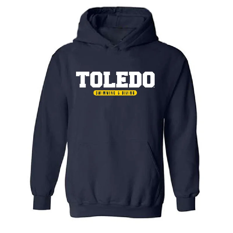 Toledo - NCAA Women's Swimming & Diving : Janne Slegers - Hooded Sweatshirt Hoodie with Neon Bright Vibrant