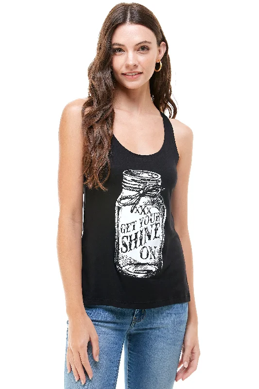 GET YOUR SHINE ON TANK TOP fitted tank top