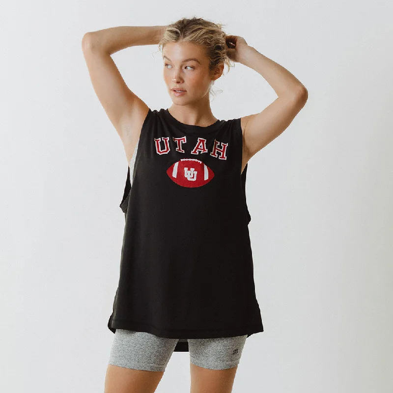 Utah Muscle Tank, Black sequin tank top