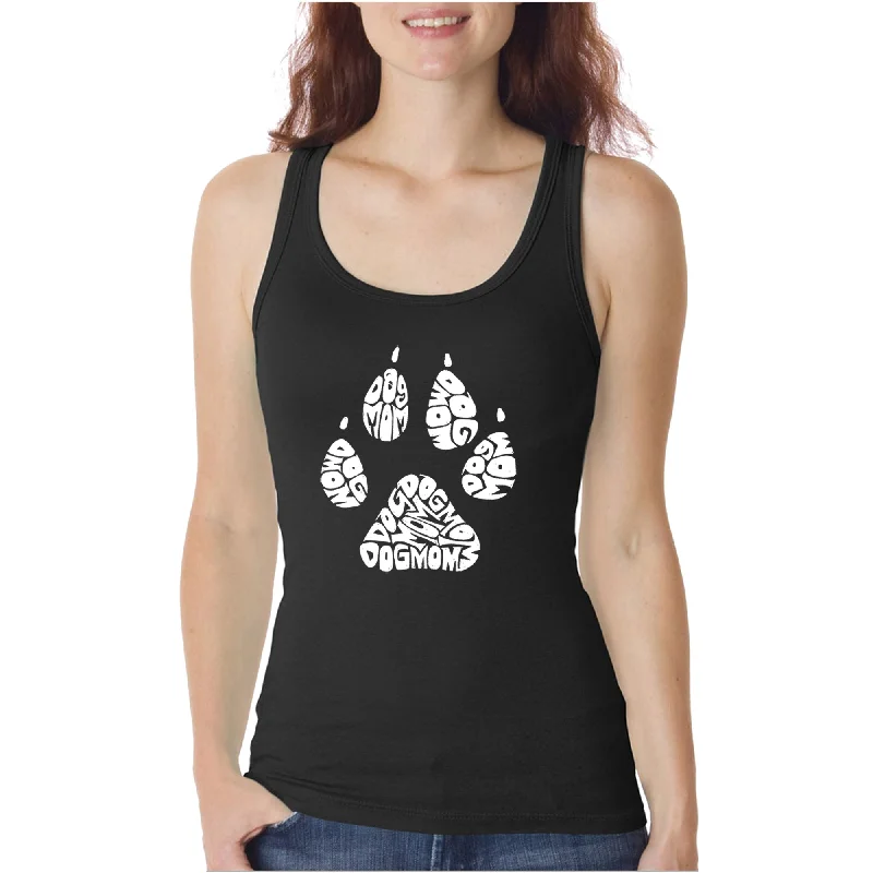 Dog Mom  - Women's Word Art Tank Top open back tank