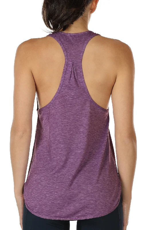 TK23 icyzone Workout Tank Tops for Women - Athletic Yoga Tops, Racerback Running Tank Top fitted tank top