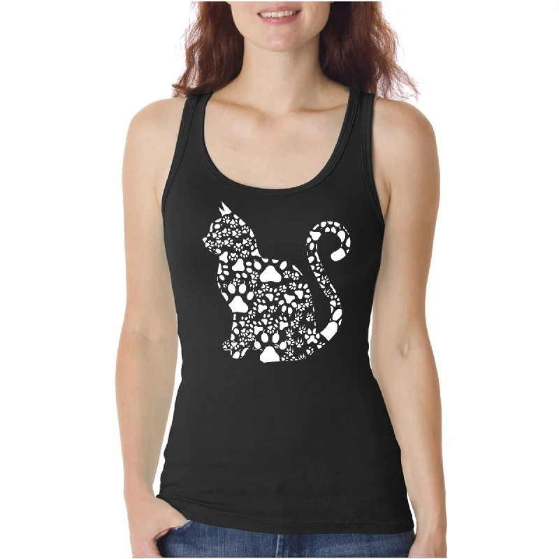 Cat Claws - Women's Word Art Tank Top rhinestone tank top