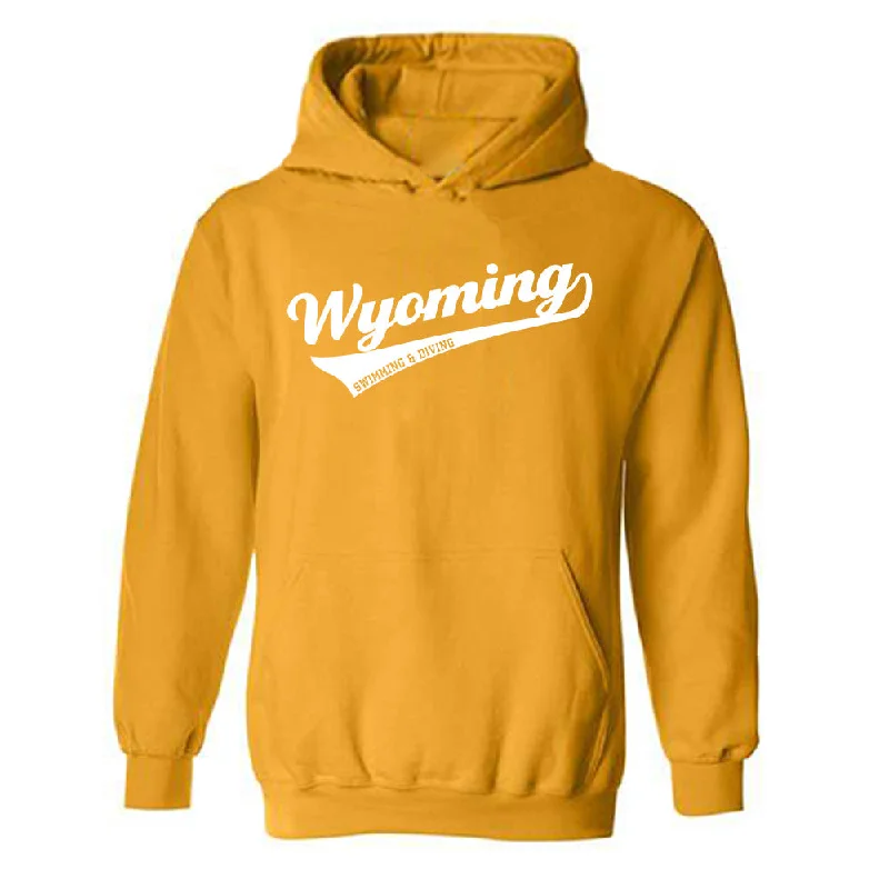 Wyoming - NCAA Women's Swimming & Diving : Gabriella Haigler - Classic Shersey Hooded Sweatshirt Hoodie with Side Slits Relaxed Casual