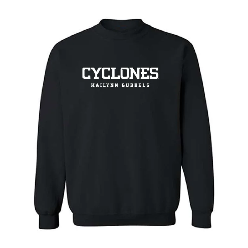 Iowa State - NCAA Women's Track & Field : Kailynn Gubbels - Classic Fashion Shersey Crewneck Sweatshirt Hoodie with Monochrome Minimalist Simple