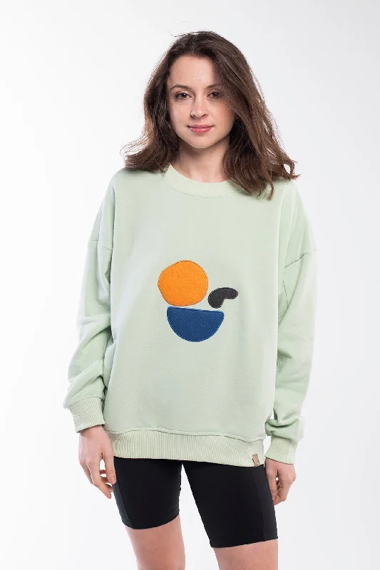 Balance Stones Sweatshirt Hoodie with Metallic Shiny Futuristic