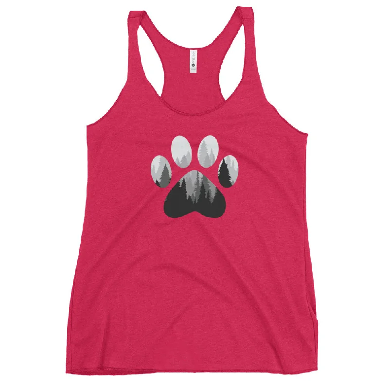 Nature View Paw Tank one shoulder tank