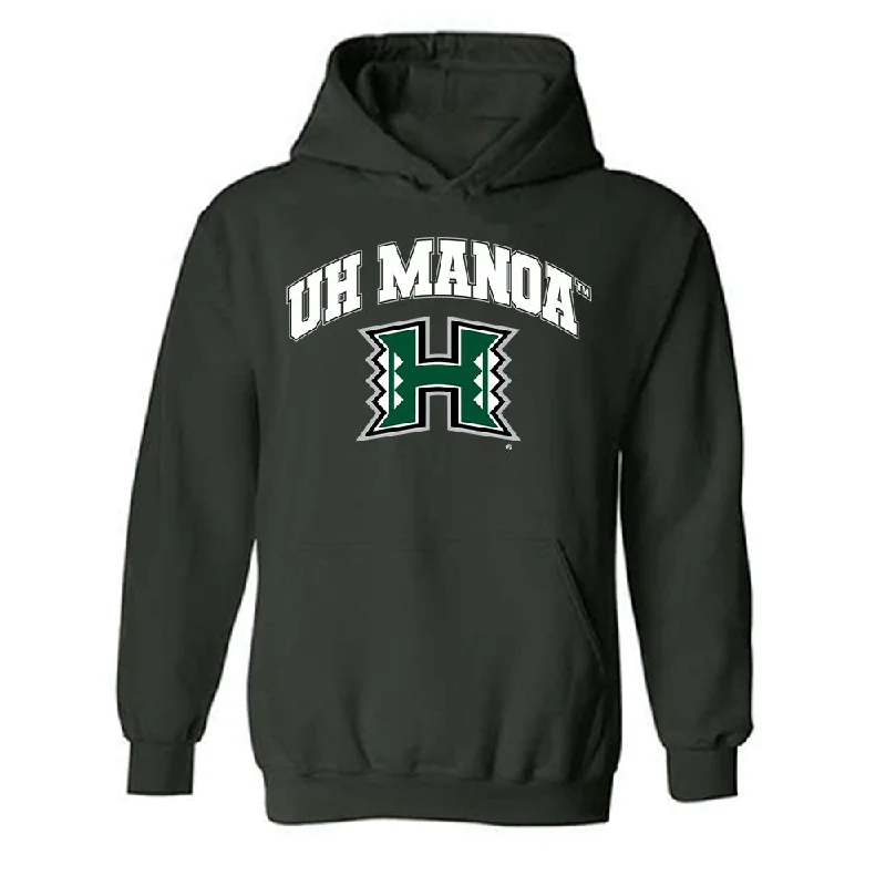 Hawaii - NCAA Women's Swimming & Diving : Camille Radosavljevic - Classic Shersey Hooded Sweatshirt Hoodie with Snap Buttons Easy Quick