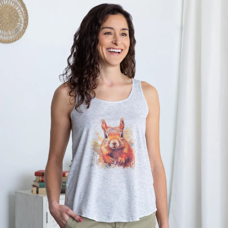 Summer Fun Squirrel Tank Top relaxed fit tank