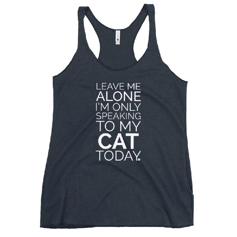 Leave Me Alone Cat Tank strappy tank top