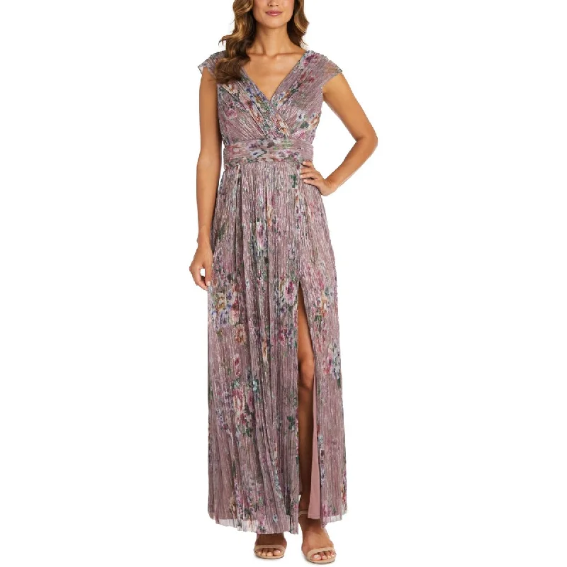 Womens Metallic Maxi Evening Dress Tunics Yoga stretchy