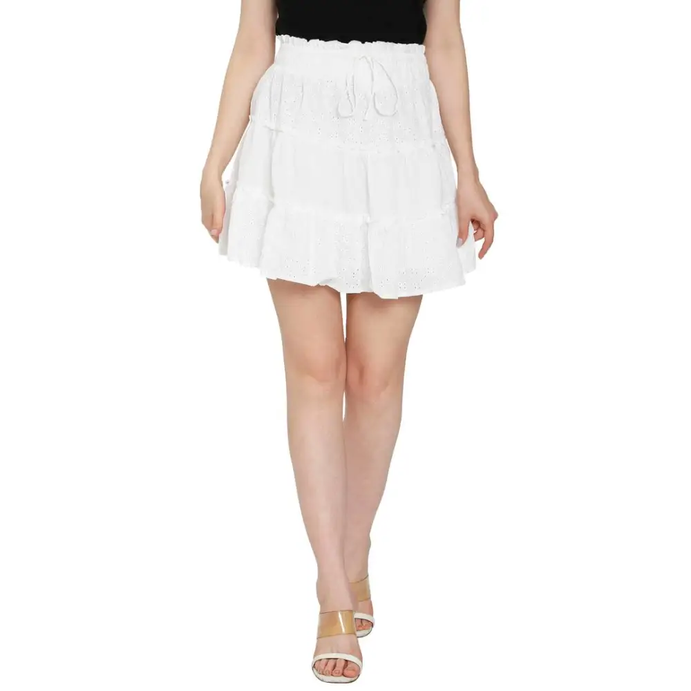 Beautiful Cotton Embroidered Skirt For Women velvet skirt rich