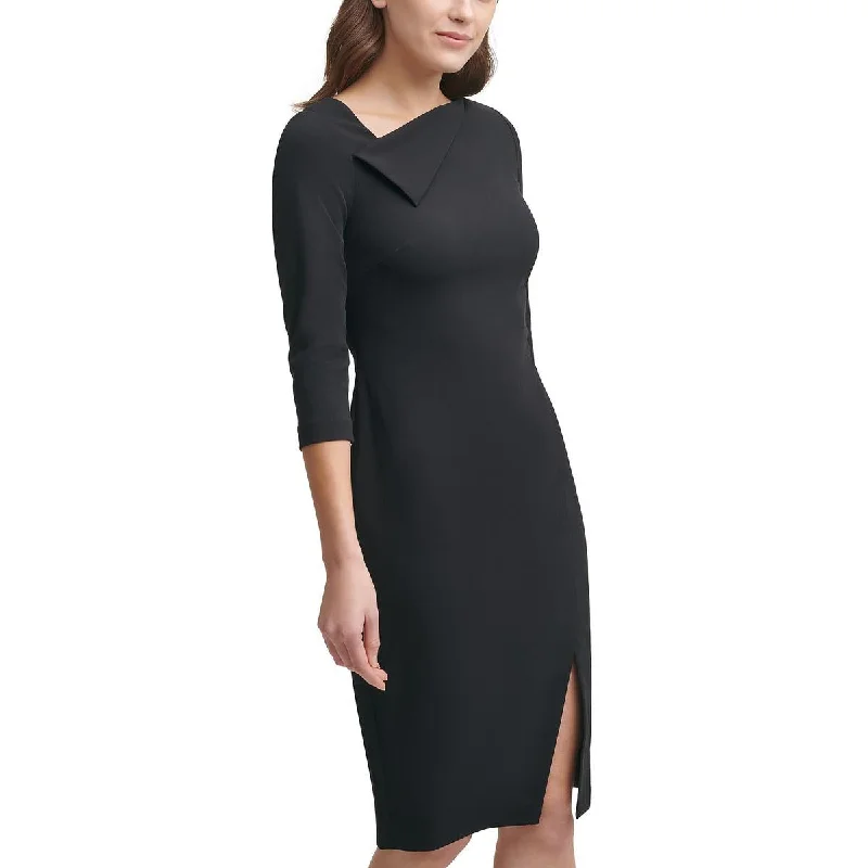 Womens Front Slit Envelope Neck Sheath Dress Tunics Hiking breathable