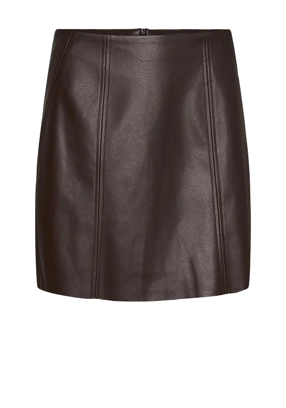 Vero Moda Olivia Faux Leather Mini Skirt, Coffee Bean modal blend skirt