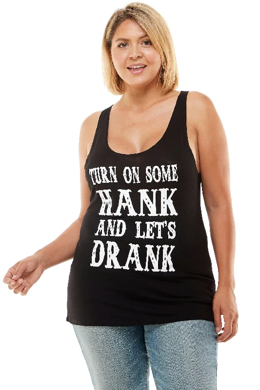 TURN ON SOME HANK AND LET'S DRANK TANK TOP pastel tank top