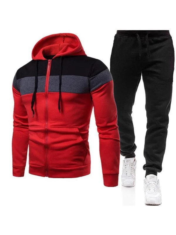 Hooded Sweatshirt Men Tracksuit Hoodie with Monochrome Minimalist Simple