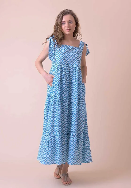 Dress An820 Capri Dress Habibi-Blue Tunics Fashionable trendy