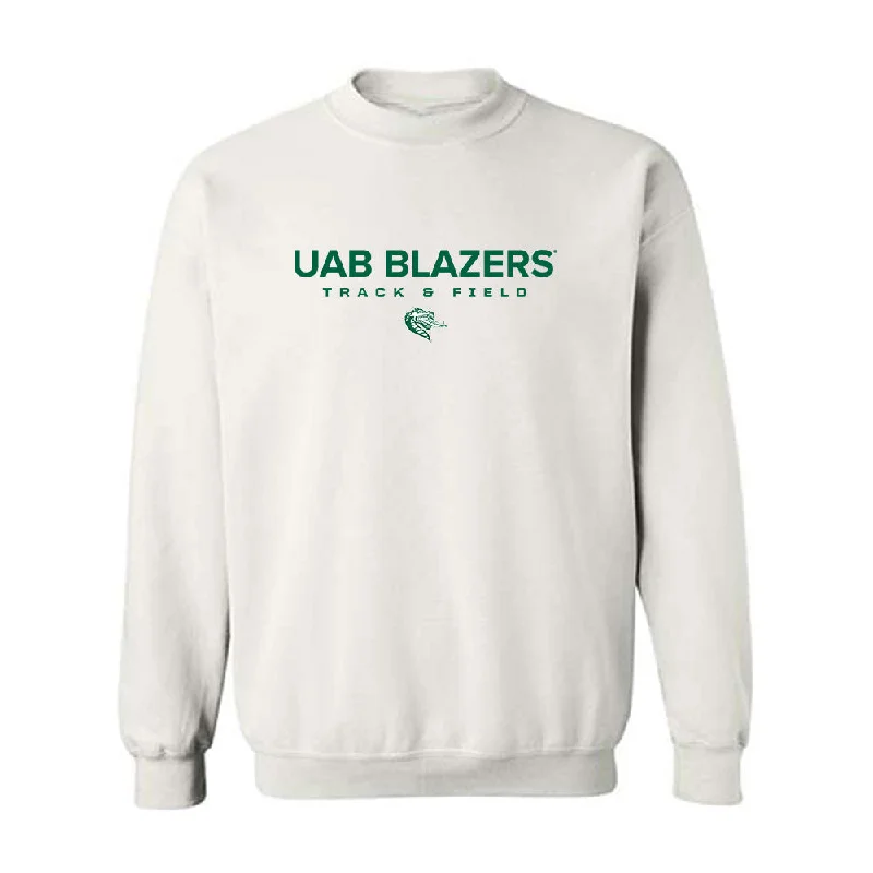 UAB - NCAA Women's Track & Field : Annika Huff - Classic Shersey Crewneck Sweatshirt Hoodie with Hem Patch Decorative Personalized