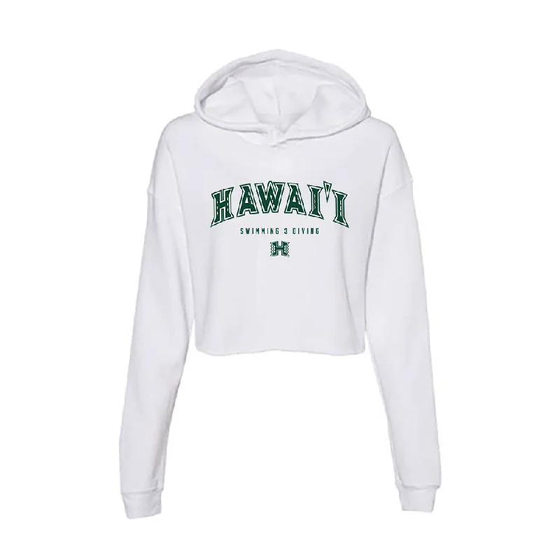 Hawaii - NCAA Women's Swimming & Diving : Camille Radosavljevic - Women's Crop Fleece Hoodie Hoodie with Turtle Neck Cozy Winter