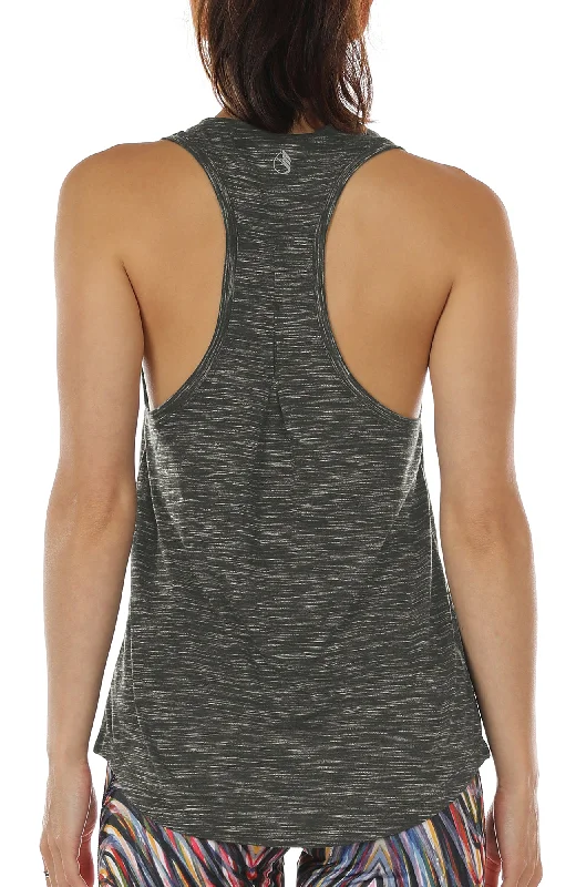 icyzone Workout Tank Tops for Women - Athletic Yoga Tops, Racerback Running Tank Top, Gym Exercise Shirts mesh tank top