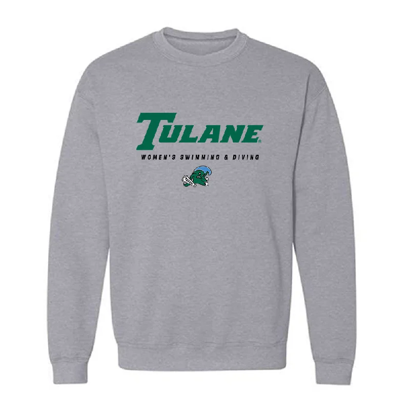 Tulane - NCAA Women's Swimming & Diving : Ece Tanriverdi - Classic Shersey Crewneck Sweatshirt Hoodie with V-Neck Classic Versatile