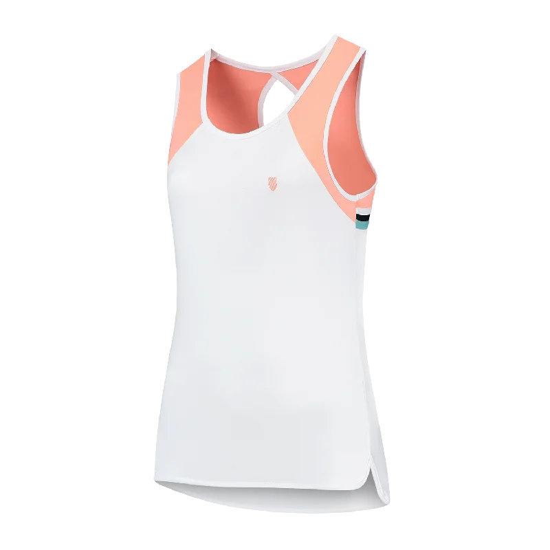 197486-185 | HYPERCOURT ADVANTAGE TANK 3 | WHITE / DESERT FLOWER long tank top