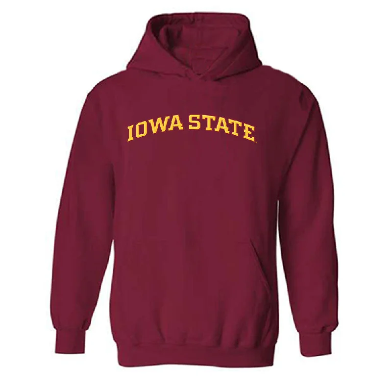 Iowa State - NCAA Women's Track & Field : Kailynn Gubbels - Classic Shersey Hooded Sweatshirt Hoodie with Contrast Stitching Detailed Premium