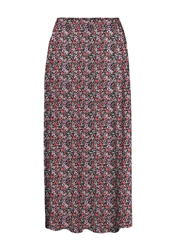 Vero Moda Ditsy Floral Maxi Skirt, Georgia Peach spandex blend skirt