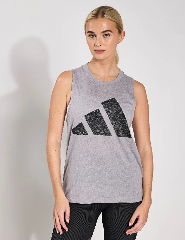 Essentials Winners Tank Top - Solid Grey/Black turquoise tank top