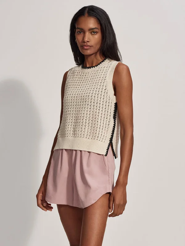 Varley - Delaney Knit Tank silver tank top