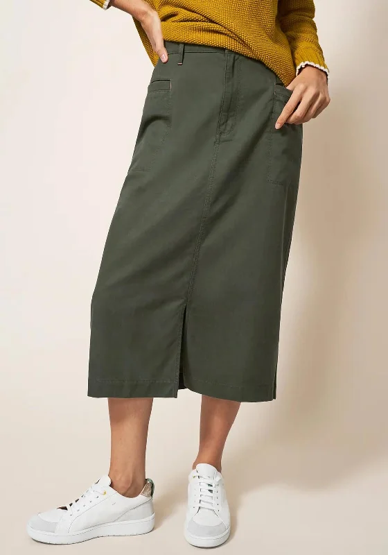 White Stuff Penny Midi Skirt, Green cashmere skirt soft