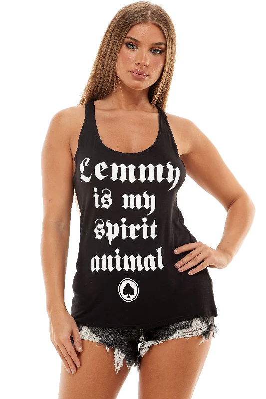 MOTORHEAD LEMMY IS MY SPIRIT ANIMAL TANK TOP lounge tank top