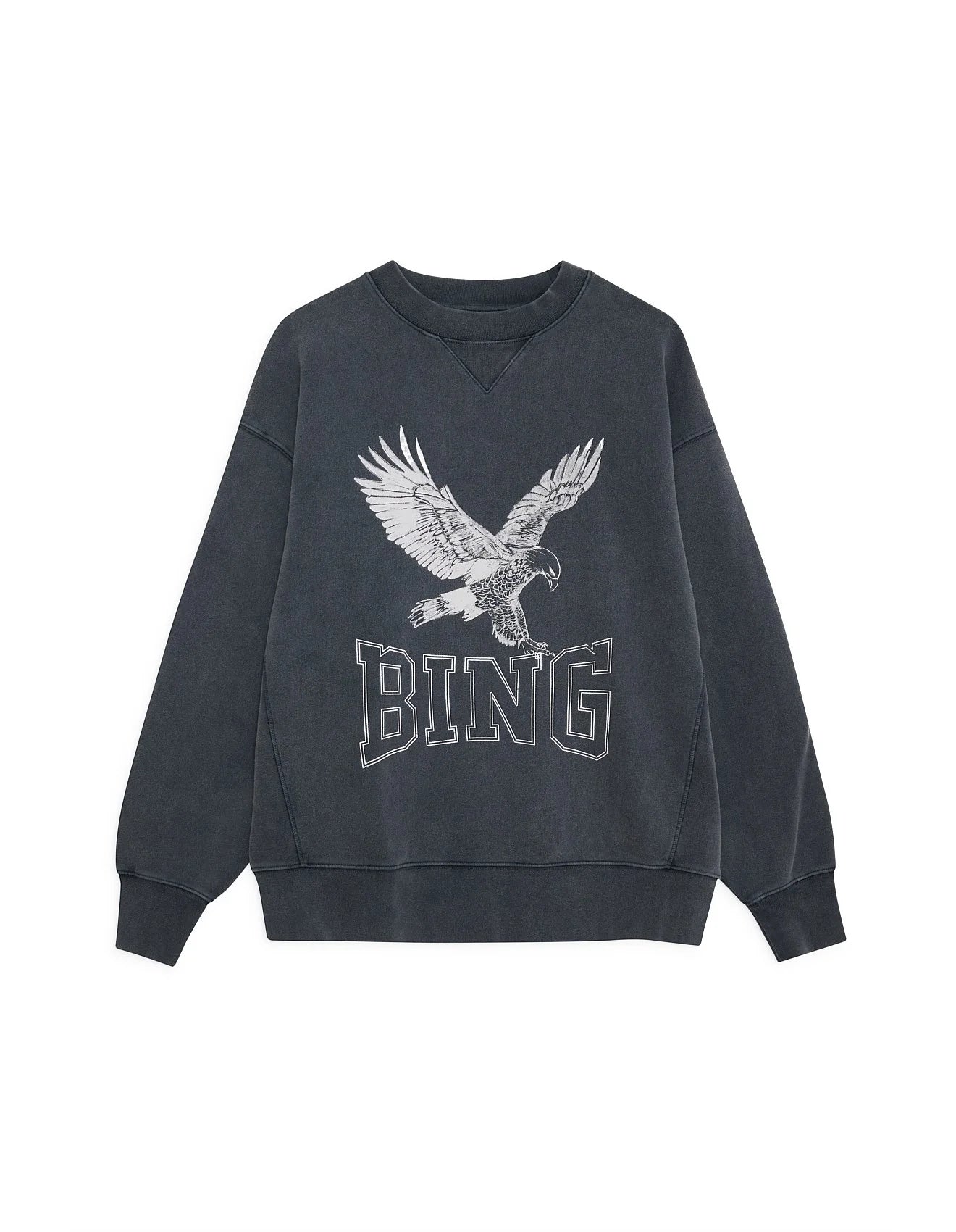 ALTO SWEATSHIRT RETRO EAGLE - WASHED BLACK Hoodie with Print Artistic Unique