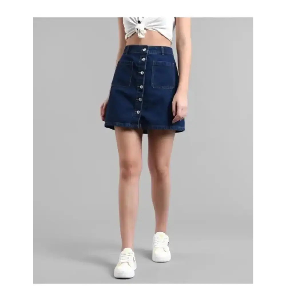 Trendy Latest Women Fancy Blue Denim Modern Skirts/Shorts For Girls velvet skirt luxury