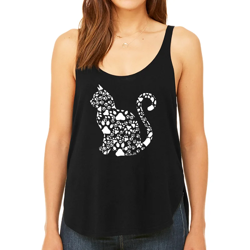 Cat Claws - Women's Premium Word Art Flowy Tank Top summer tank top