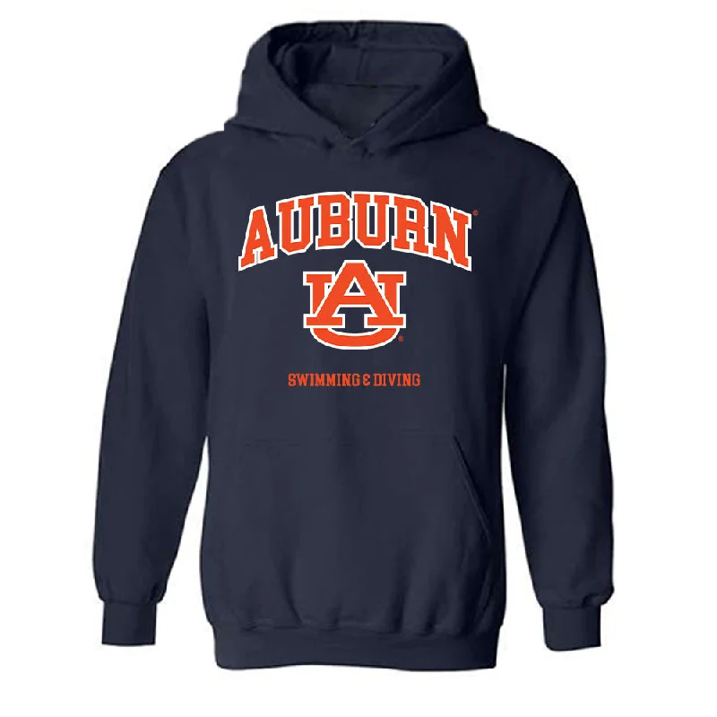 Auburn - NCAA Women's Swimming & Diving : Maggie Gholston - Hooded Sweatshirt Generic Shersey Hoodie with Button Classic Timeless