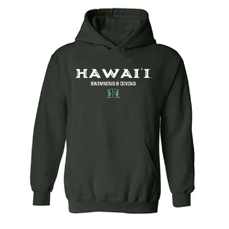 Hawaii - NCAA Women's Swimming & Diving : Camille Radosavljevic - Classic Shersey Hooded Sweatshirt Hoodie with Magnetic Closure Innovative Modern