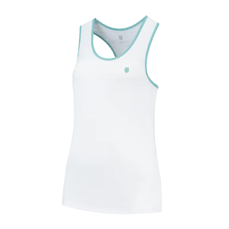 197487-100 | HYPERCOURT SPEED TANK 4 | WHITE strappy tank top