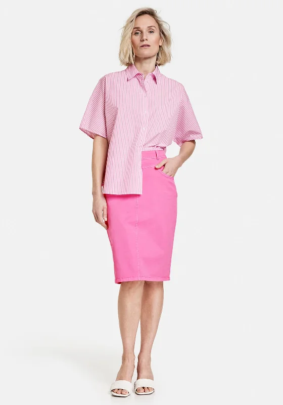 Gerry Weber Denim Pencil Skirt, Pink corduroy skirt textured