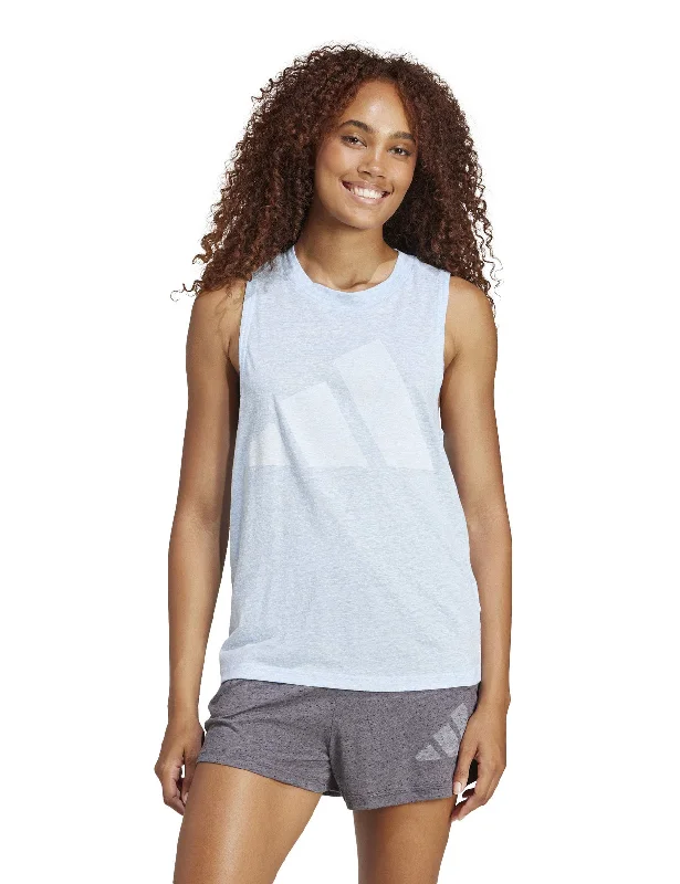 Essentials Winners Tank Top - Glow Blue/White sage tank top