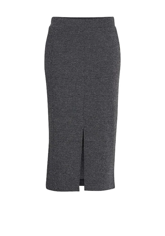 b.young Rowan Midi Pencil Skirt, Black elastic waist skirt