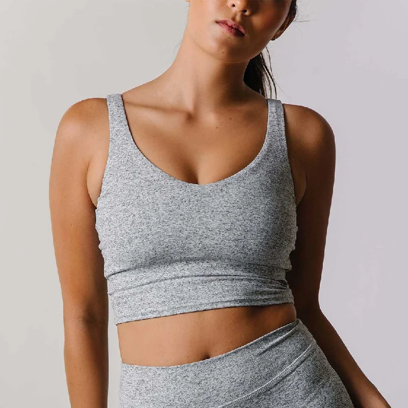 Heather Grey Focus Tank stretchy tank top