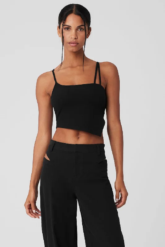 Alosoft All Night Tank - Black yoga tank top