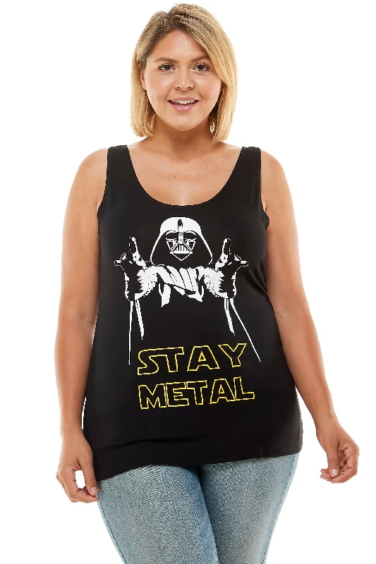 STAY METAL TANK TOP black tank top