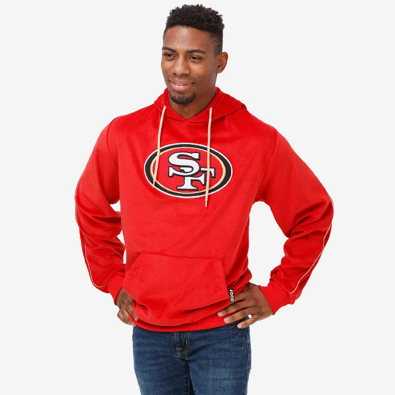 San Francisco 49ers Velour Hooded Sweatshirt Hoodie with Typography Text Message