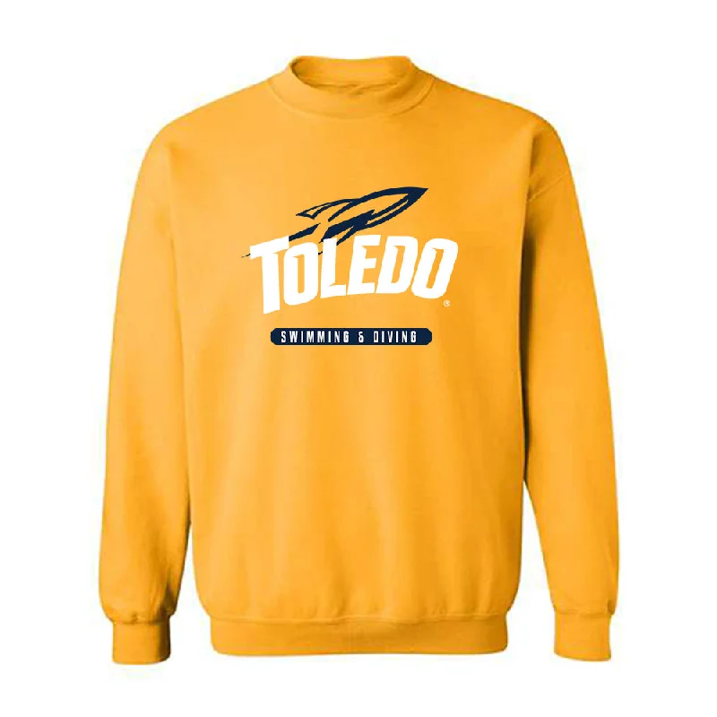 Toledo - NCAA Women's Swimming & Diving : Janne Slegers - Crewneck Sweatshirt Hoodie with Color Block Contrast Stylish