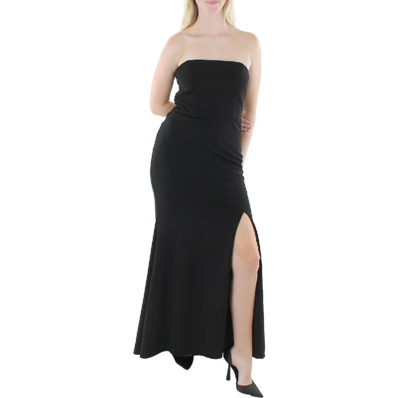 Womens Embellished Slit Evening Dress Tunics Sophisticated sleek