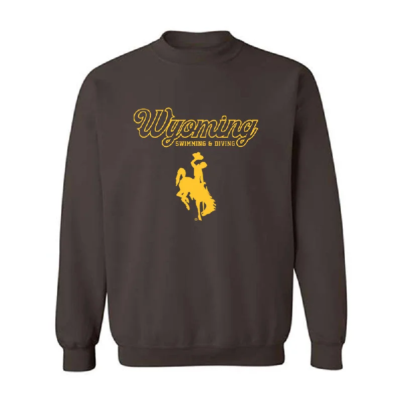 Wyoming - NCAA Women's Swimming & Diving : Gabriella Haigler - Classic Shersey Crewneck Sweatshirt Hoodie with Hem Applique Textured Unique