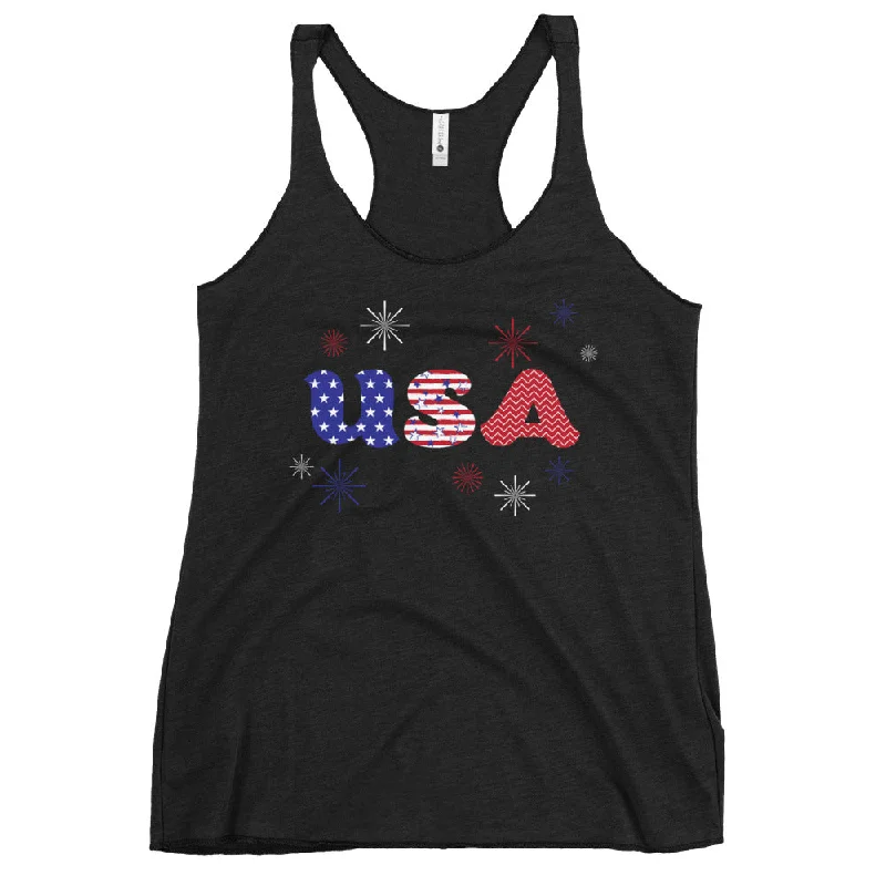 Patriotic USA Tank turquoise tank top