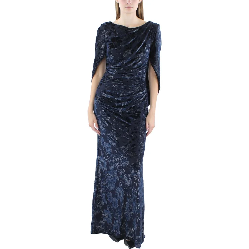 Womens Velvet Evening Dress Tunics Trendy modern